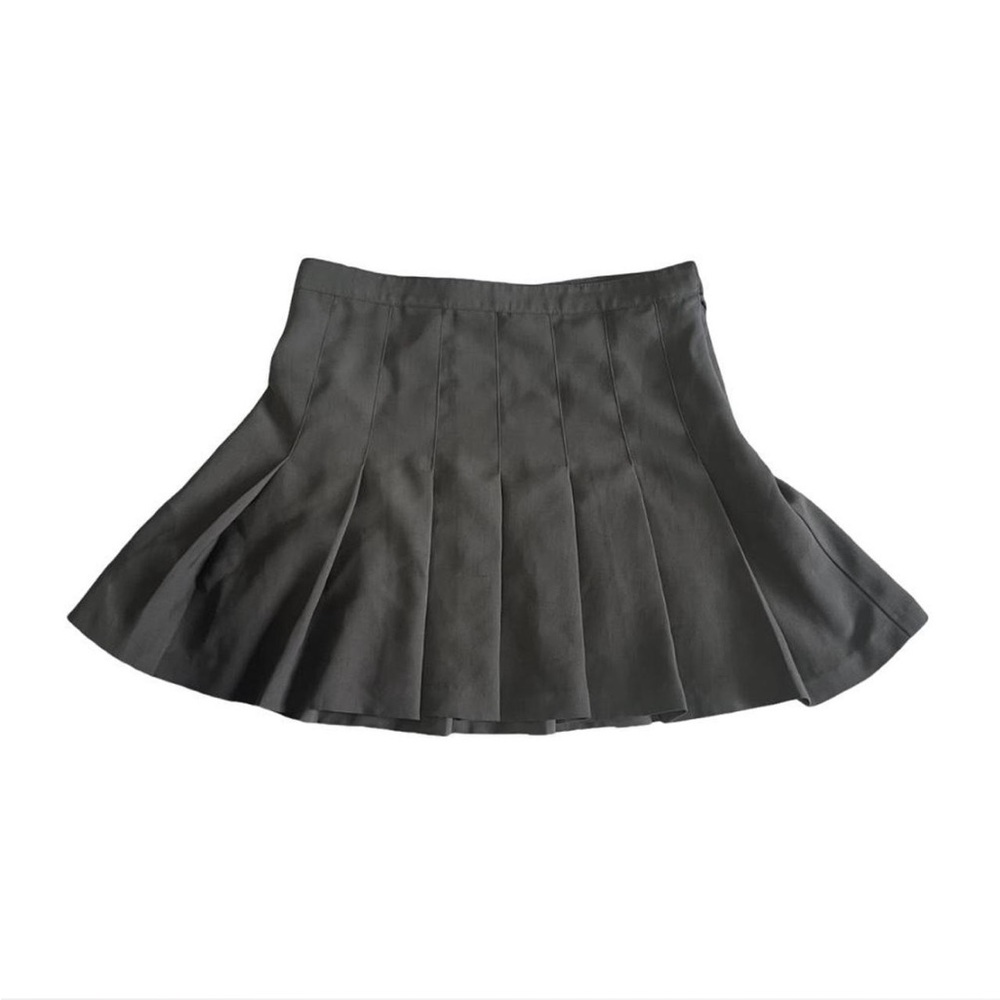 weekday pleated grey mini skirt size medium